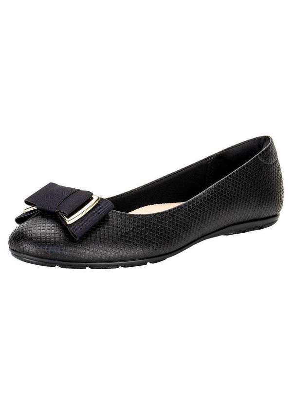 Moleca - Sapatilha Feminina Flat Moleca 5800103 - Preto