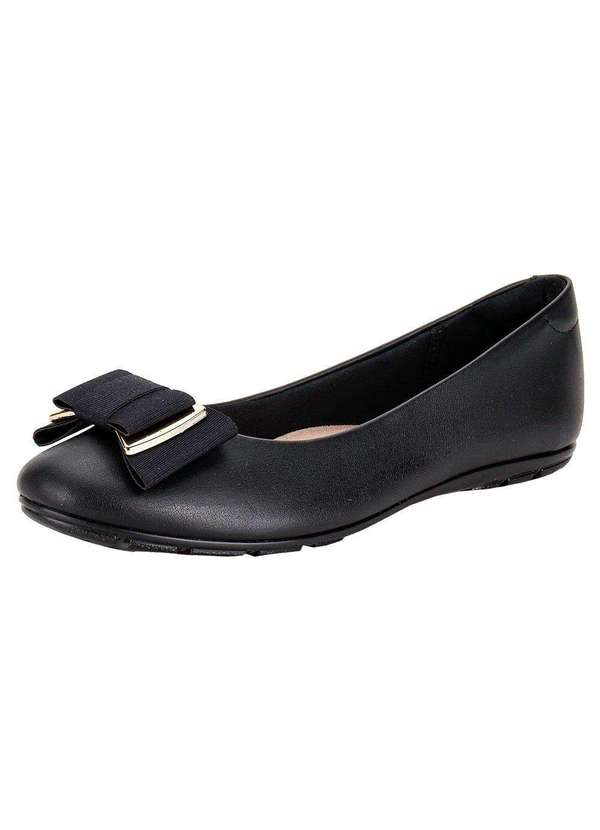Moleca - Sapatilha Feminina Flat Moleca 5800103 - Preto 01
