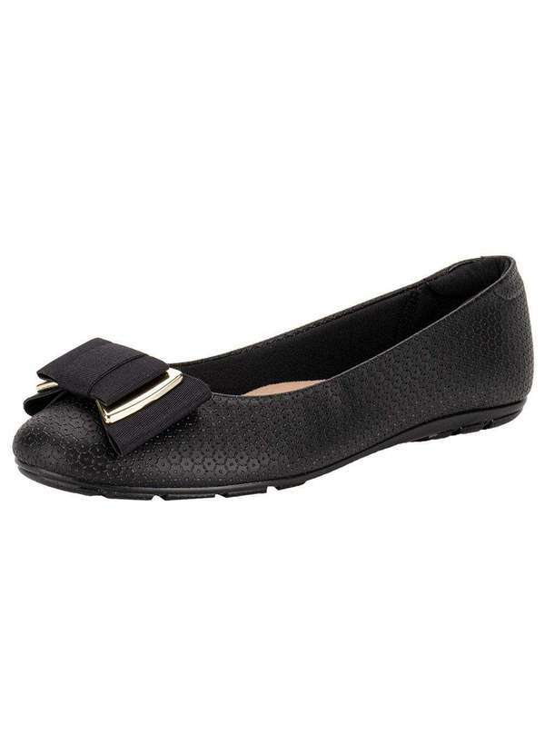 Moleca - Sapatilha Feminina Flat Moleca 5800103 - Preto