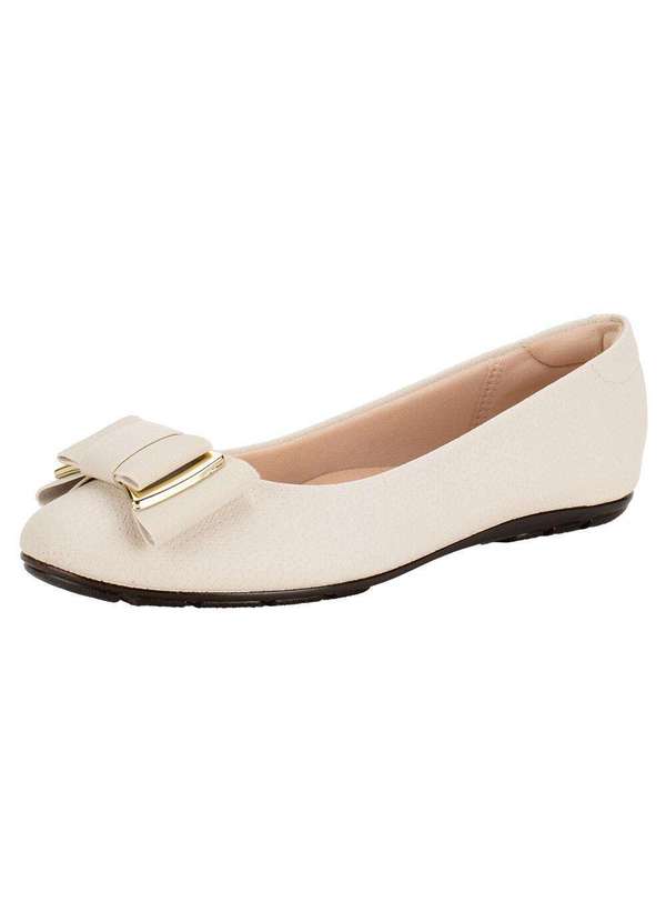 Moleca - Sapatilha Feminina Flat Moleca 5800103 - Marfim