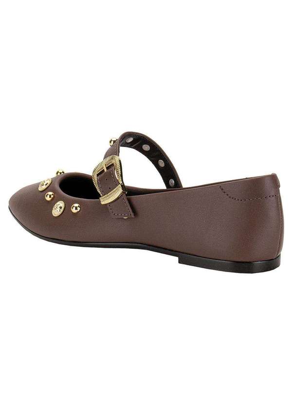 Moleca - Sapatilha Feminina Flat Moleca 5824104 - Chocolate 3