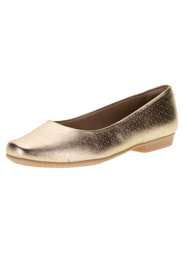 Piccadilly - Sapatilha Feminina Flat Piccadilly - 250115 - Ouro