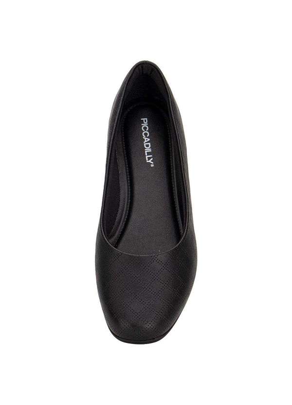 Piccadilly - Sapatilha Feminina Flat Piccadilly 250115 Preto 5