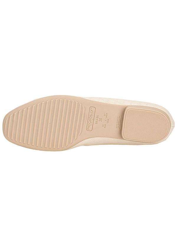 Piccadilly - Sapatilha Feminina Flat Piccadilly 250115 Marfim 4