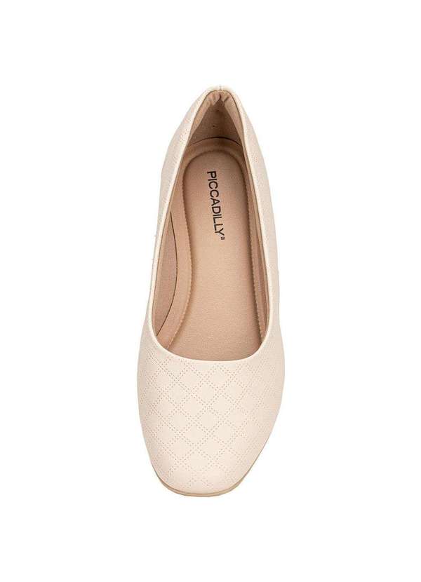 Piccadilly - Sapatilha Feminina Flat Piccadilly 250115 Marfim 5