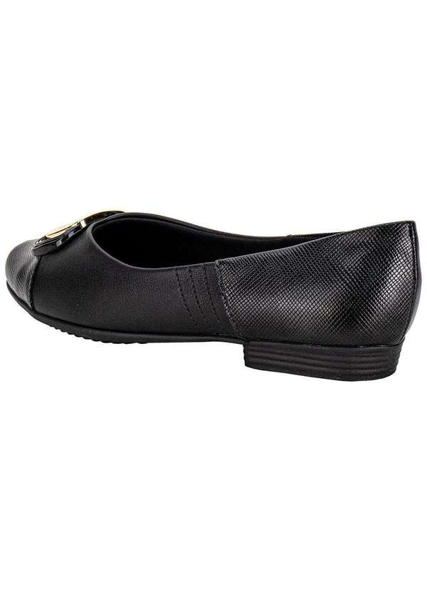 Piccadilly - Sapatilha Feminina Flat Piccadilly 250262 Preto 3
