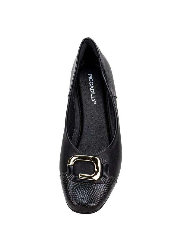 Piccadilly - Sapatilha Feminina Flat Piccadilly 250262 Preto 5