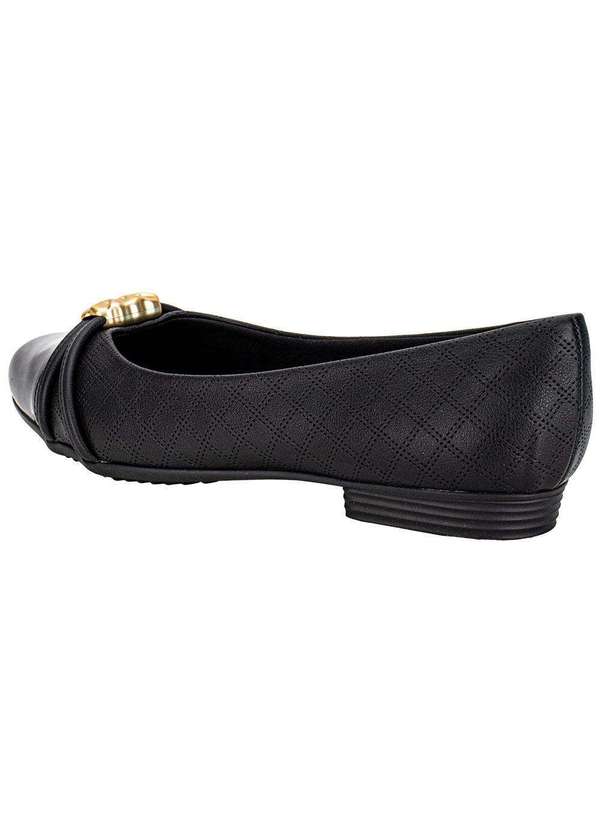 Piccadilly - Sapatilha Feminina Flat Piccadilly 250267 Preto 3
