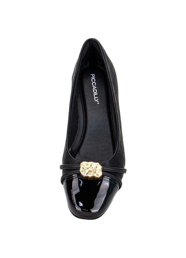 Piccadilly - Sapatilha Feminina Flat Piccadilly 250267 Preto 5
