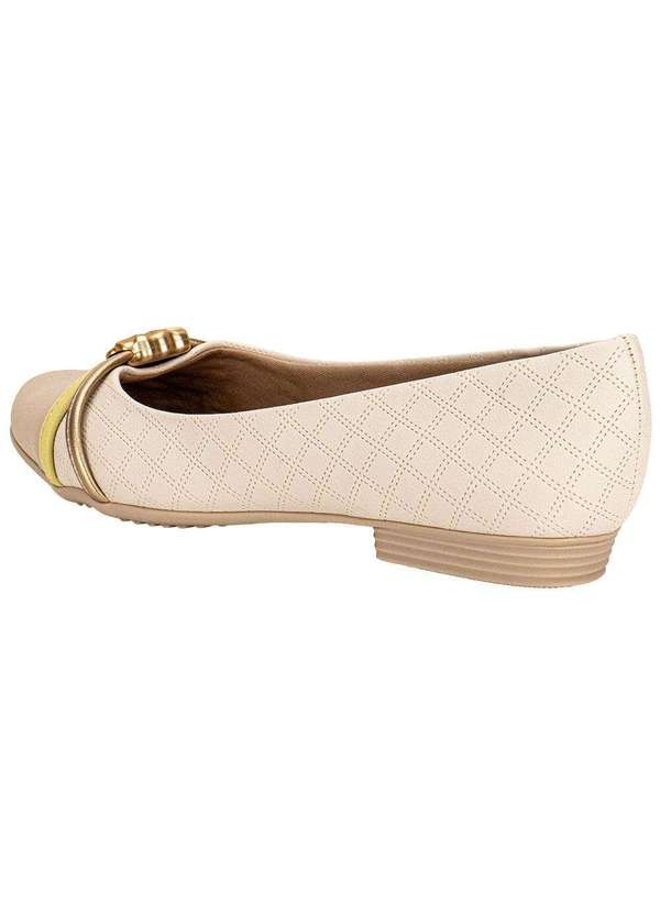 Piccadilly - Sapatilha Feminina Flat Piccadilly 250267 Marfim 3