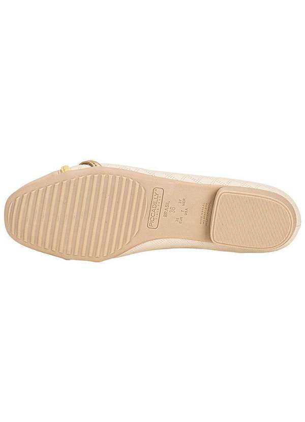 Piccadilly - Sapatilha Feminina Flat Piccadilly 250267 Marfim 4