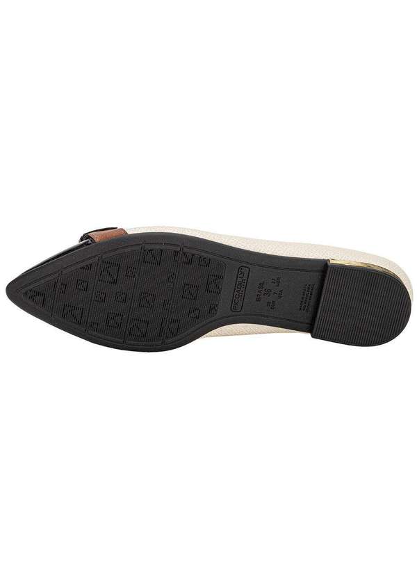 Piccadilly - Sapatilha Feminina Flat Piccadilly 274107 Bege/Preto 4