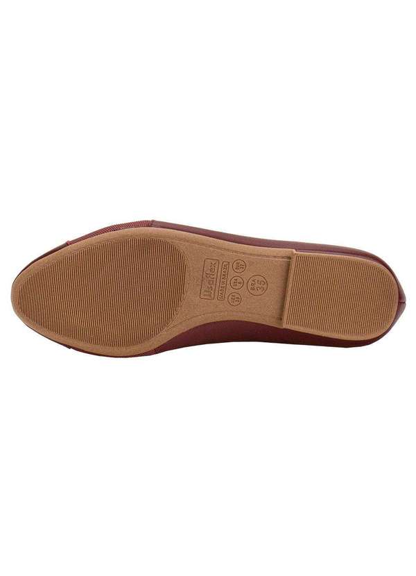 Usaflex - Sapatilha Feminina Flat Usaflex Mm0104 - Vinho 4