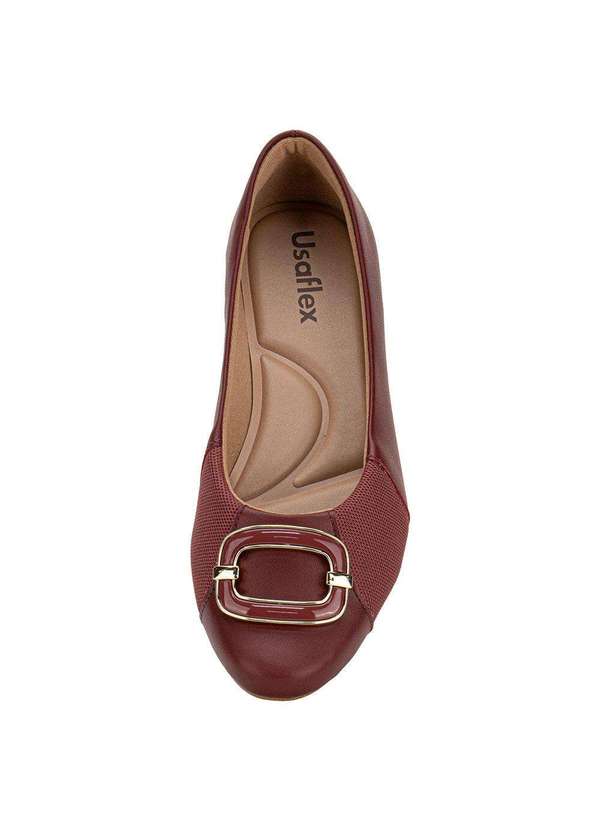 Usaflex - Sapatilha Feminina Flat Usaflex Mm0104 - Vinho 5