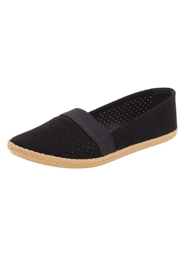 Moleca - Sapatilha Feminina Moleca - 5287203 Preto/Nobuck 1