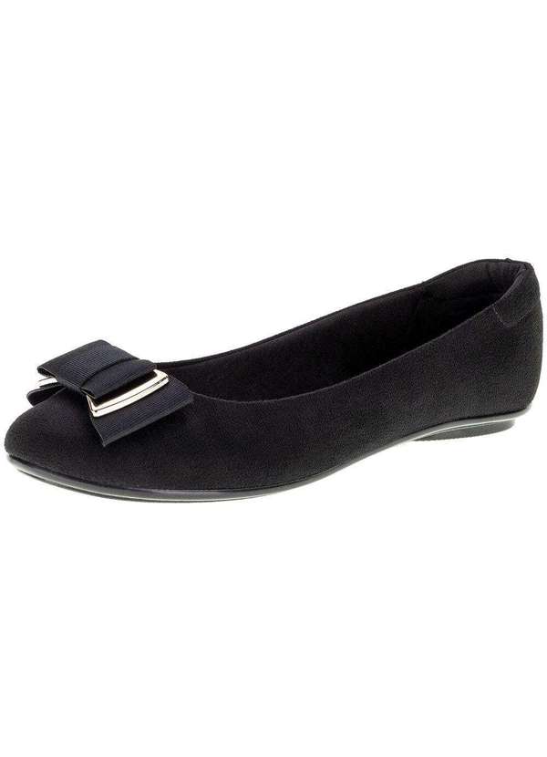 Moleca - Sapatilha Feminina Moleca - 5642319 - Preto/Camurça
