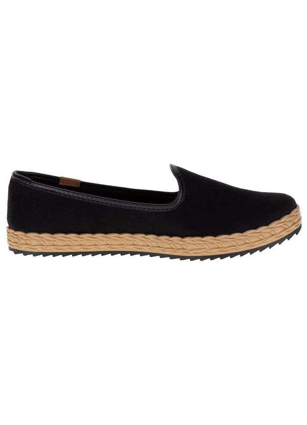 Moleca - Sapatilha Feminina Moleca - 5696104 - Preto/Camurça 01 5