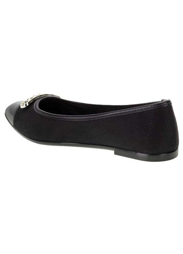 Moleca - Sapatilha Feminina Moleca - 5735110 - Preto/Camurça 3