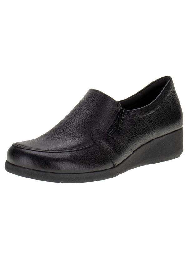Mocassim Feminino Comfortflex 2393402 Preto Clovis Calcados