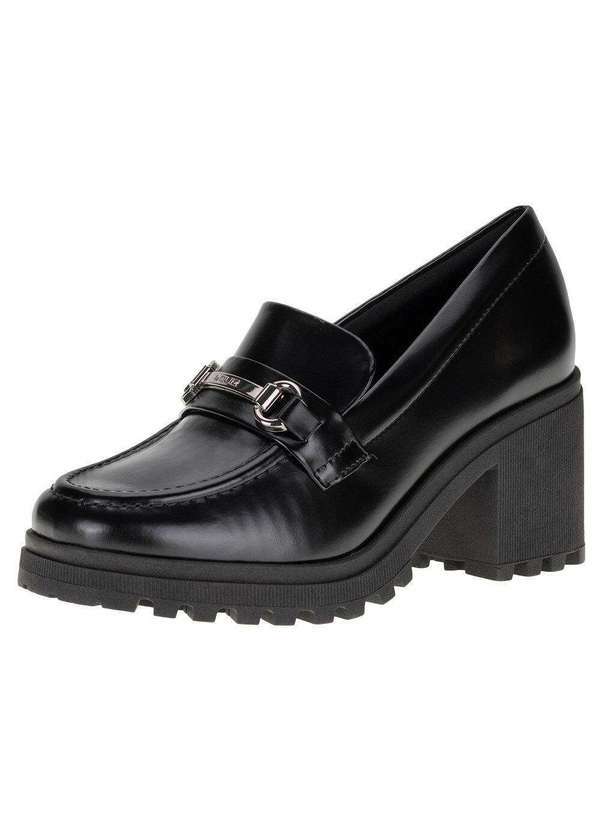 Quiz - Mocassim Feminino Salto Grosso Quiz - 631968 - Preto