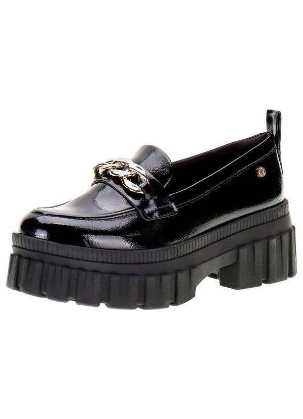 Ramarim - Mocassim Feminino Salto Grosso Ramarim - 2310102 - Verniz/Preto