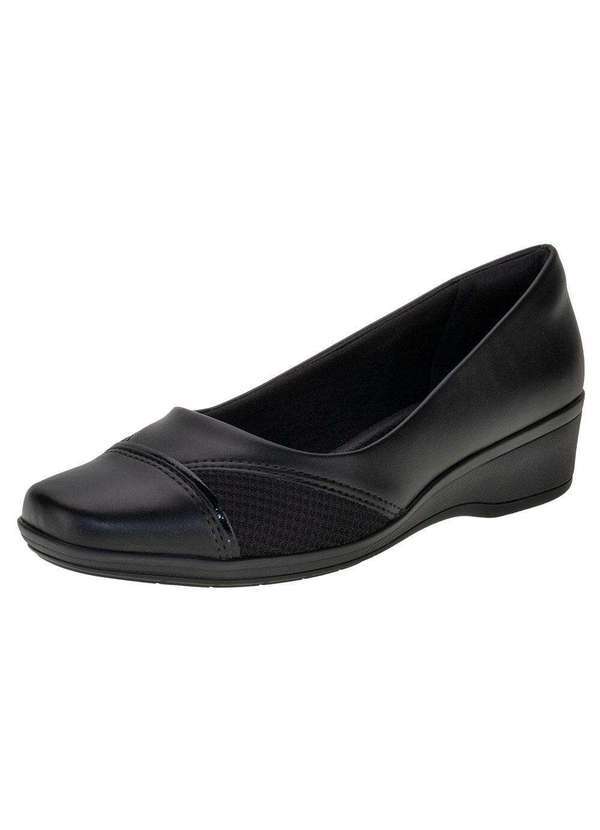 Comfortflex - Sapato Feminino Anabela Comfortflex 2494302 - Preto 1