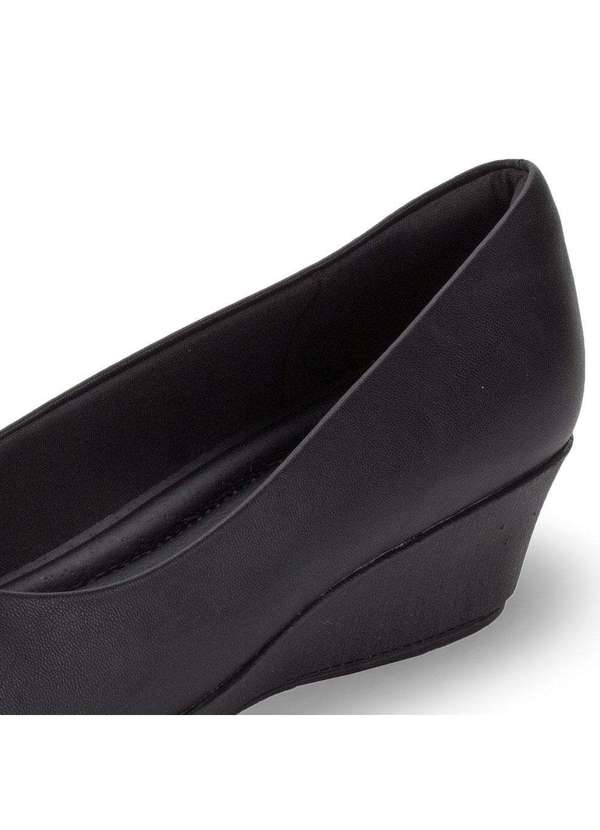 Piccadilly - Sapato Feminino Anabela Piccadilly - 143133 - Preto 5