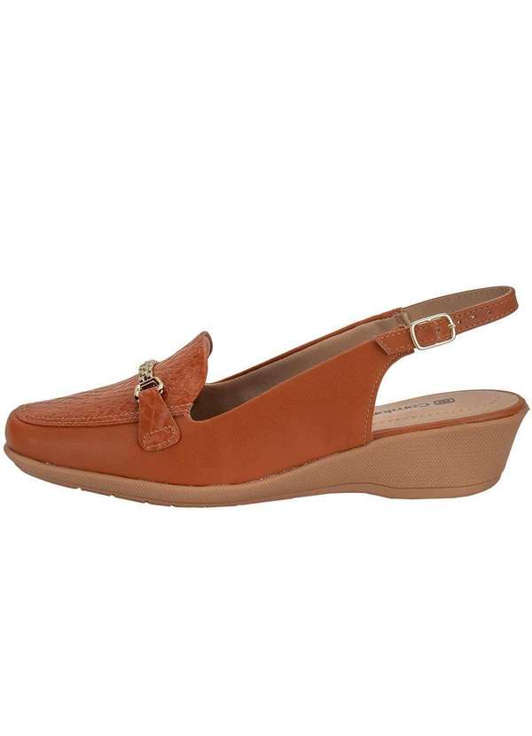 Piccadilly - Sapato Feminino Anabela Piccadilly 143224 - Caramelo 2