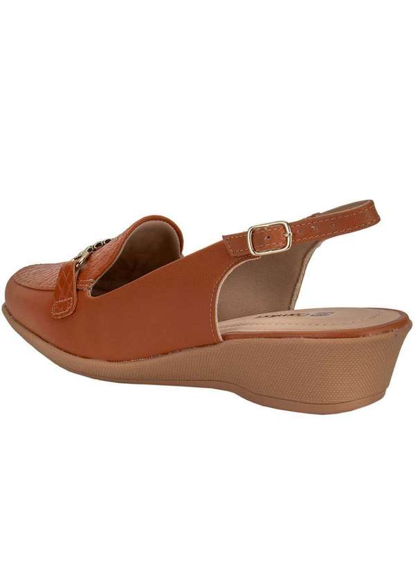 Piccadilly - Sapato Feminino Anabela Piccadilly 143224 - Caramelo 3