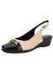Piccadilly - Sapato Feminino Anabela Piccadilly 143246 - Preto - variação: - BEGE/PRETO
