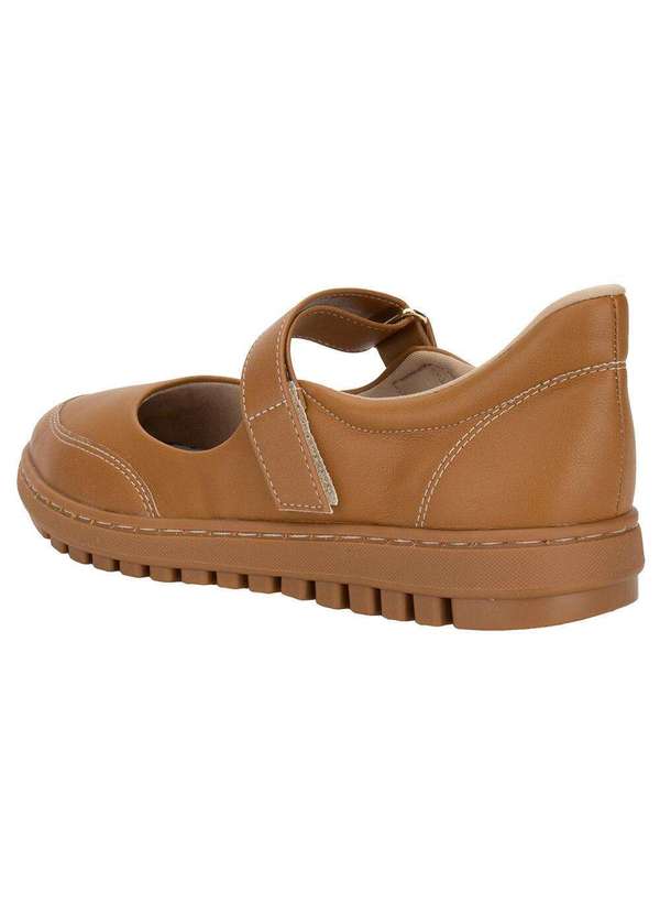 Piccadilly - Sapato Feminino Flat Piccadilly 937007 - Caramelo 3