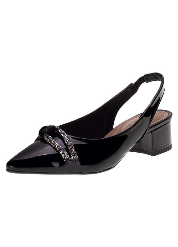 Sapato Feminino Mule Beira Rio 4182221 Verniz/Preto Clovis