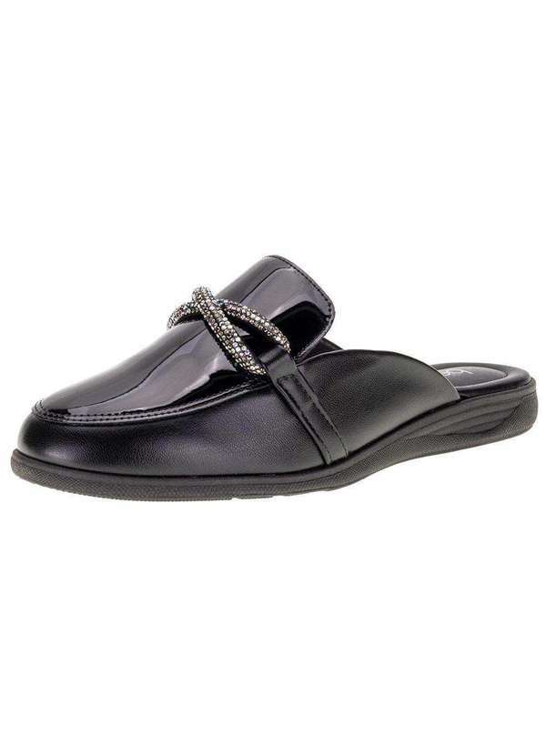 Beira Rio - Sapato Feminino Mule Beira Rio 4315101 - Verniz/Preto