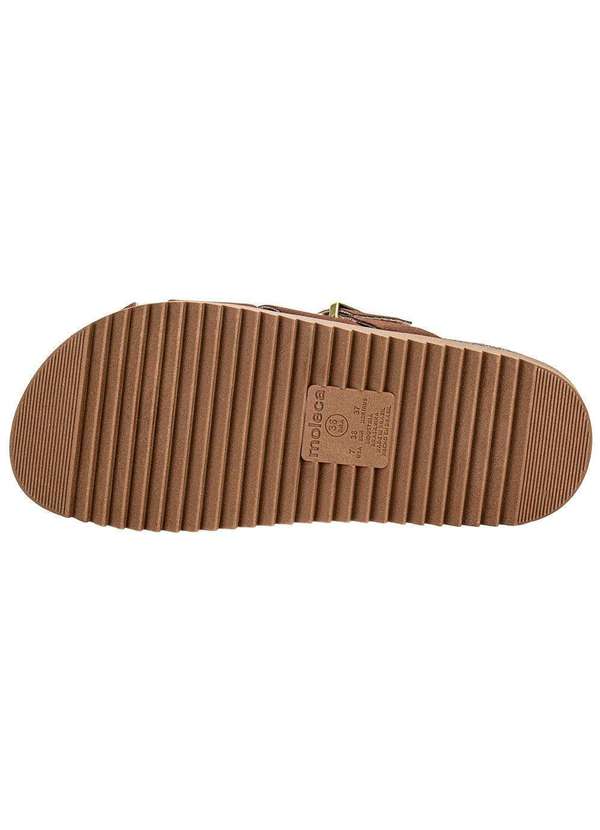 Moleca - Sapato Feminino Mule Flat Moleca 5500118 Café 3