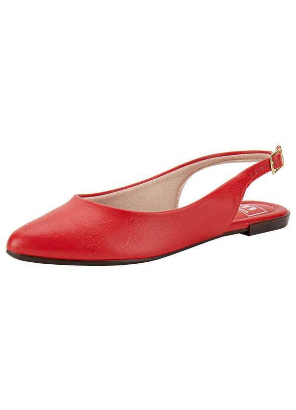 Moleca - Sapato Feminino Mule Moleca 5444330 - Vermelho