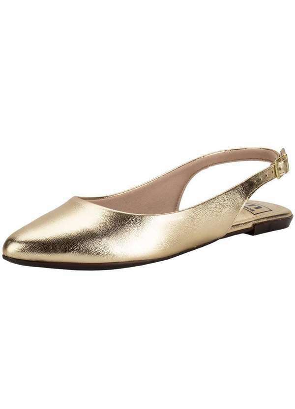 Moleca - Sapato Feminino Mule Moleca 5444330 - Ouro