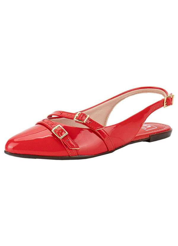 Moleca - Sapato Feminino Mule Moleca 5444332 - Vermelho