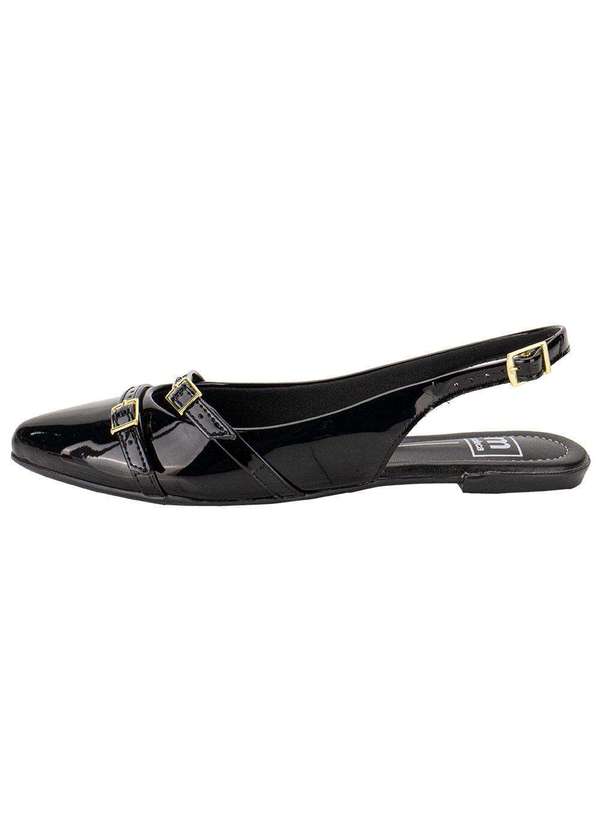 Moleca - Sapato Feminino Mule Moleca 5444332 - Verniz/Preto 2
