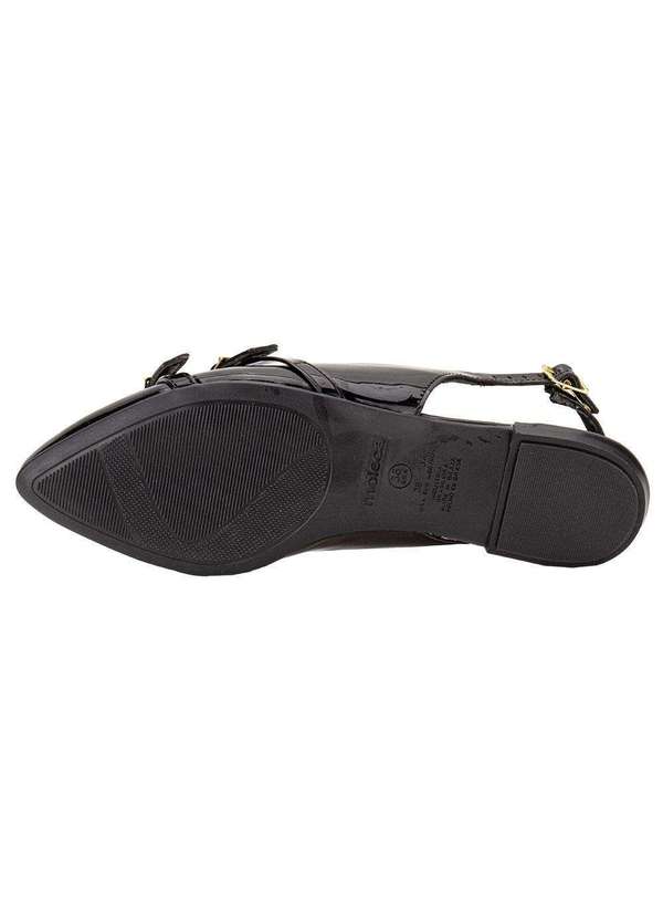 Moleca - Sapato Feminino Mule Moleca 5444332 - Verniz/Preto 4