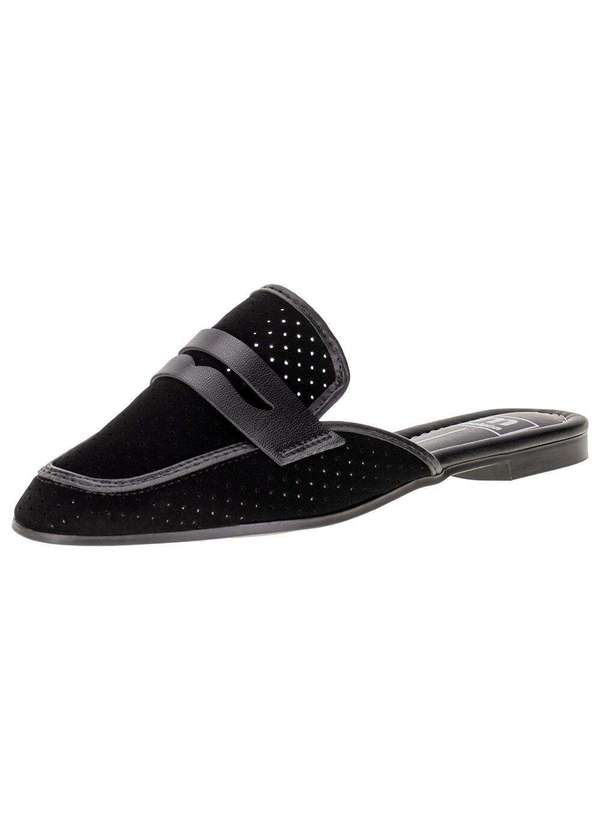 Moleca - Sapato Feminino Mule Moleca- 5722117 - Preto/Nobuck