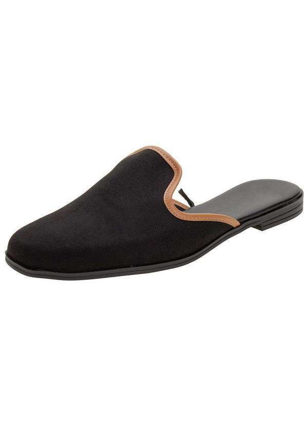 Vivet - Sapato Feminino Mule Vivet - 5701101 - Preto/Camurça