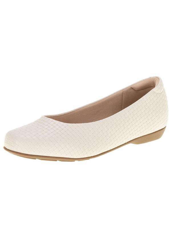 Modare - Sapato Feminino Salto Baixo Modare - 7016400 - Marfim