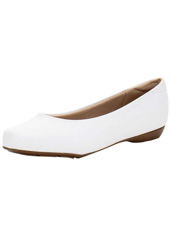 Modare - Sapato Feminino Salto Baixo Modare - 7016400 Branco 01