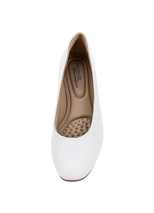 Modare - Sapato Feminino Salto Baixo Modare - 7016400 Branco 01 5
