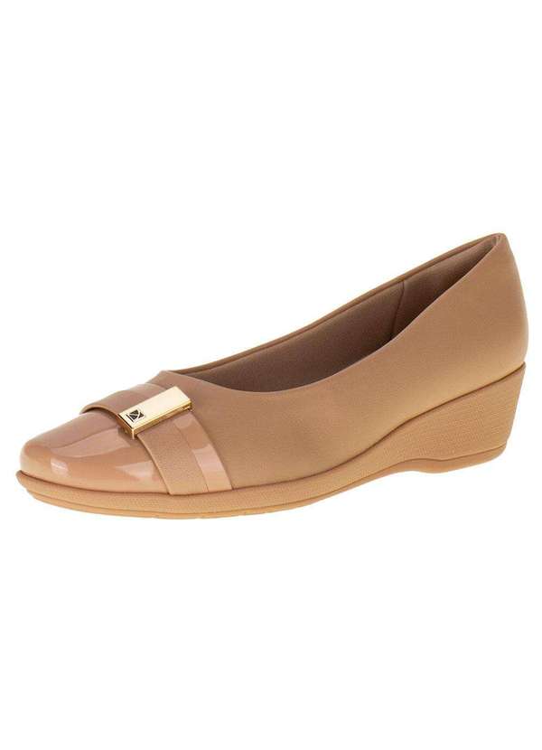 Sapato Feminino Salto Baixo Piccadilly 143187 Bege 01 Clovis