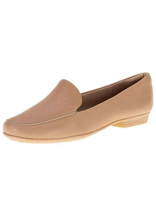 Piccadilly - Sapato Feminino Salto Baixo Piccadilly - 250149 - Bege