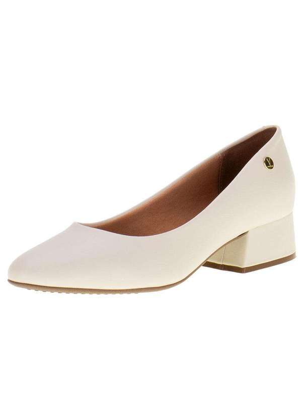 Vizzano - Sapato Feminino Salto Baixo Vizzano - 1346100 - Marfim