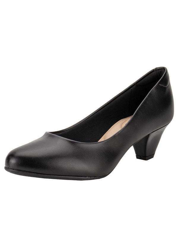 Modare - Sapato Feminino Salto Cone Modare 7005500 - Preto 01