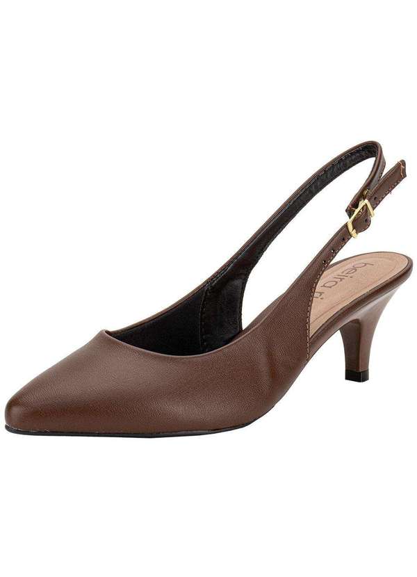 Beira Rio - Sapato Feminino Salto Fino Beira Rio 40761310 Café