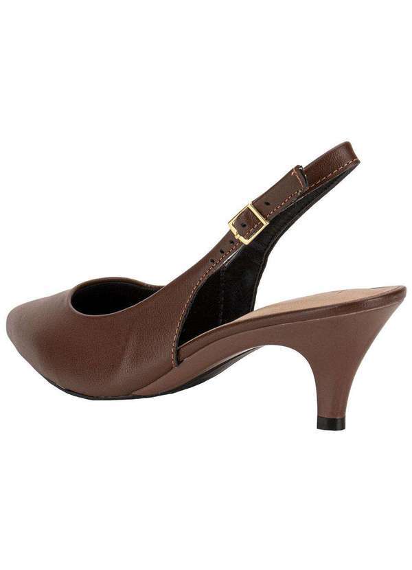 Beira Rio - Sapato Feminino Salto Fino Beira Rio 40761310 Café 3